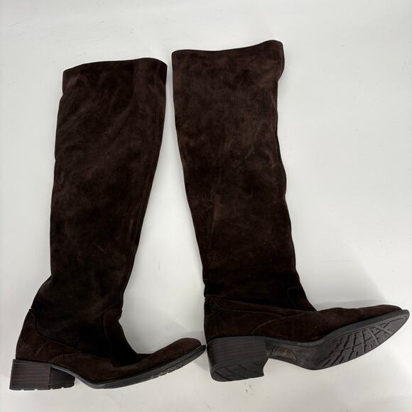Born Crown Brown Suede Tall Riding Equestrian Boots Size 8/39 Fall Autumn - Picture 1 of 6